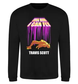 Свитшот Travis Scott Look mom I can fly Черный фото