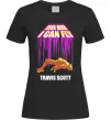 Женская футболка Travis Scott Look mom I can fly Черный фото