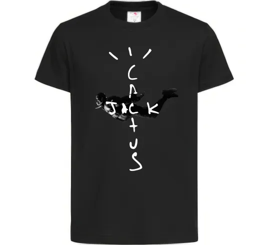 Детская футболка Cactus Jack Travis Scott Черный фото