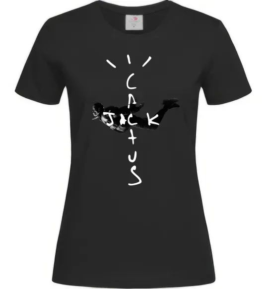 Женская футболка Cactus Jack Travis Scott Черный фото