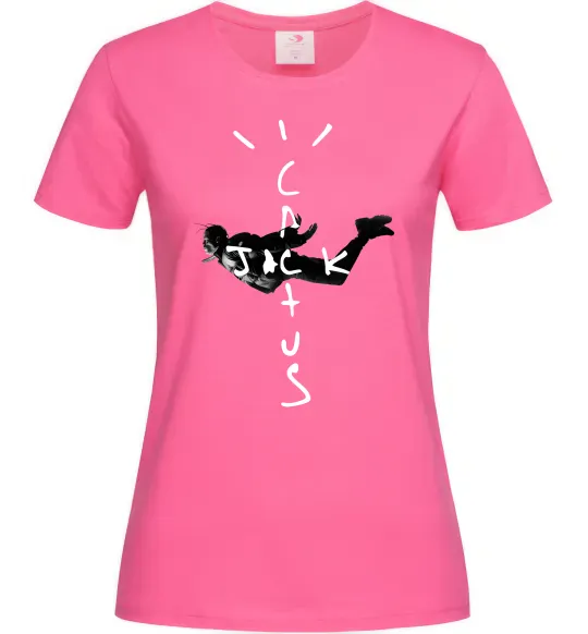 Женская футболка Cactus Jack Travis Scott Ярко-розовый фото