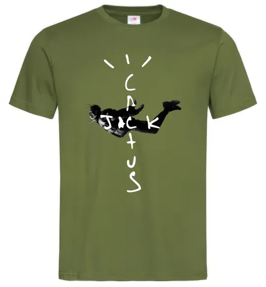 Мужская футболка Cactus Jack Travis Scott Оливковый фото