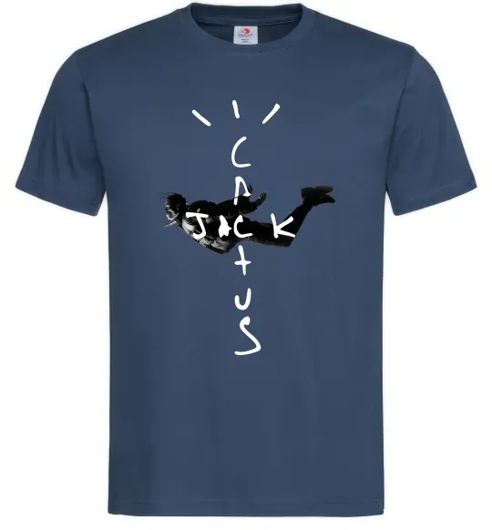 Мужская футболка Cactus Jack Travis Scott Темно-синий фото