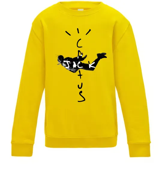 Детский Свитшот Cactus Jack Travis Scott Солнечно желтый фото