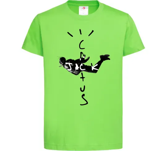 Детская футболка Cactus Jack Travis Scott Лаймовый фото