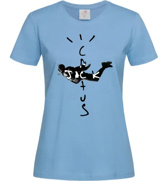 Женская футболка Cactus Jack Travis Scott Голубой фото