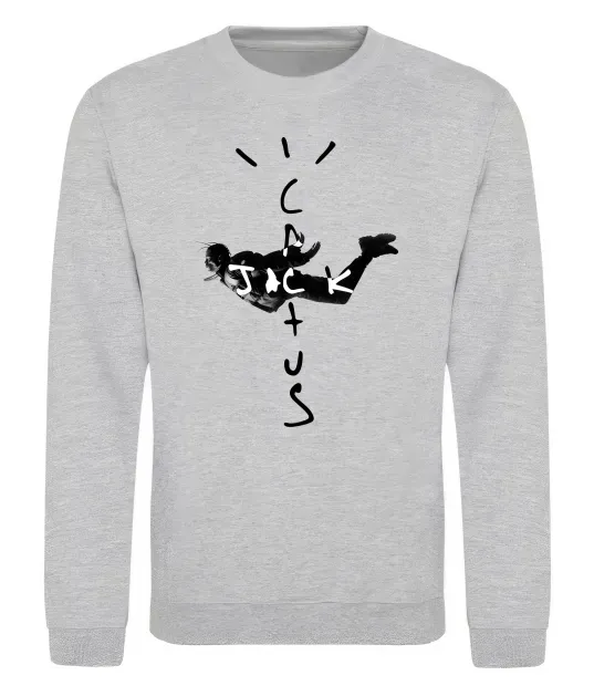 Свитшот Cactus Jack Travis Scott Серый меланж фото