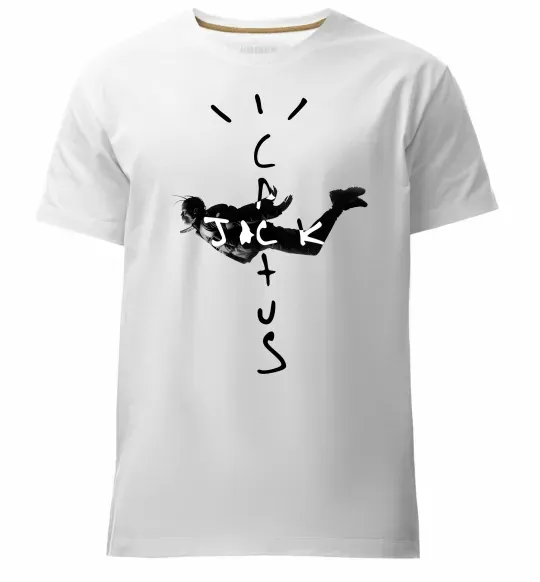 Чоловіча преміум футболка Cactus Jack Travis Scott Білий фото