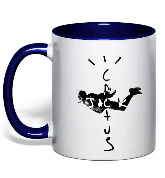 Чашка с цветной ручкой Cactus Jack Travis Scott Глубокий темно-синий фото