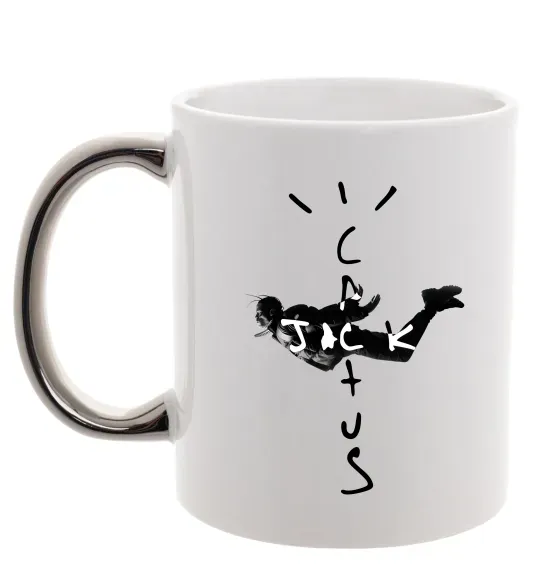 Чашка с цветной ручкой Cactus Jack Travis Scott Серебро фото