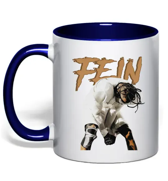 Чашка з кольоровою ручкою Travis Scott Fein Глибокий темно-синій фото