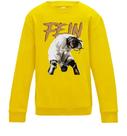Детский Свитшот Travis Scott Fein Солнечно желтый фото