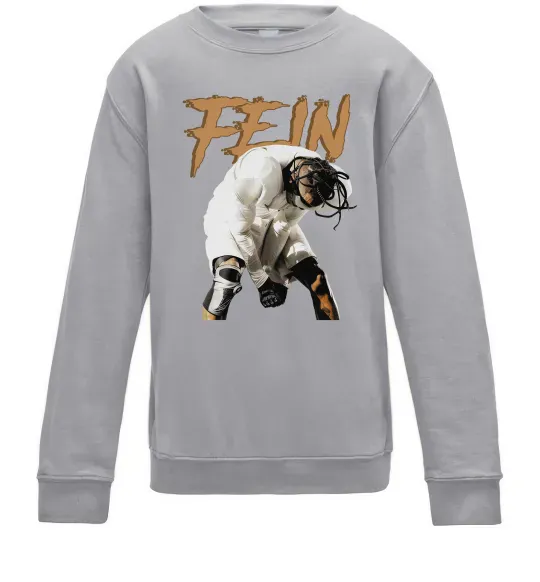 Детский Свитшот Travis Scott Fein Серый меланж фото