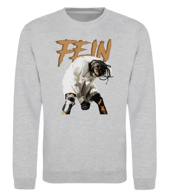 Свитшот Travis Scott Fein Серый меланж фото