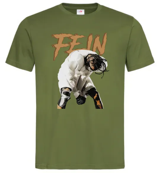 Мужская футболка Travis Scott Fein Оливковый фото