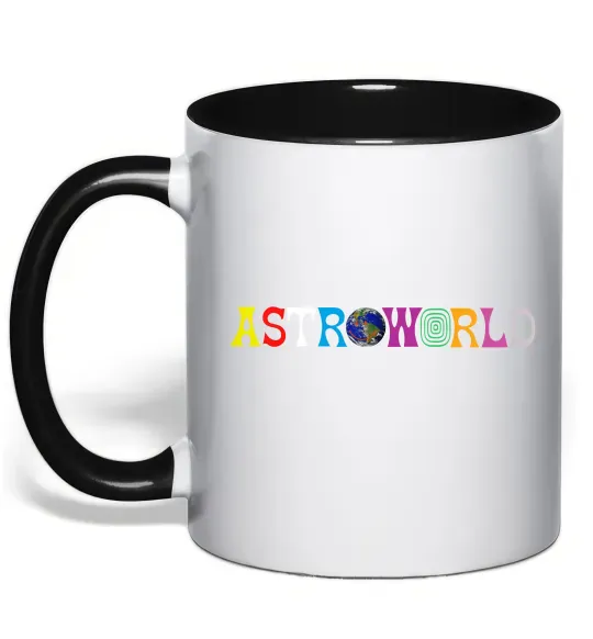 Чашка з кольоровою ручкою Astroworld Travis Scott Чорний фото