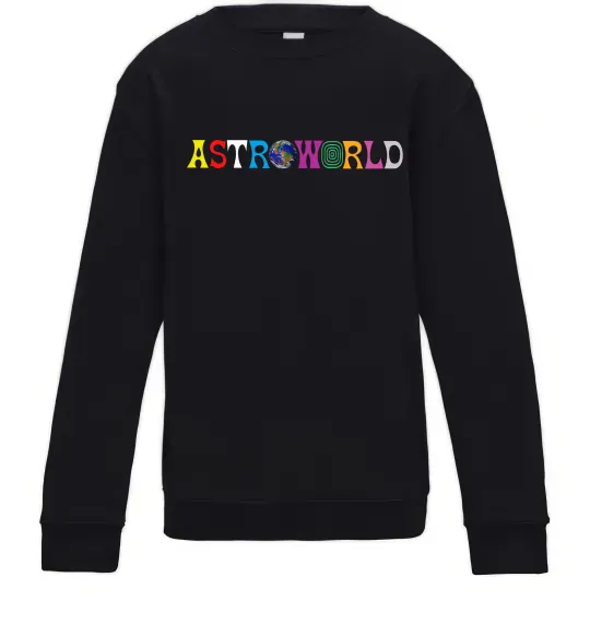 Детский Свитшот Astroworld Travis Scott Черный фото