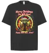 Футболка Оверсайз Yoda Merry Christmas you will have Черный фото