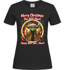 Женская футболка Yoda Merry Christmas you will have