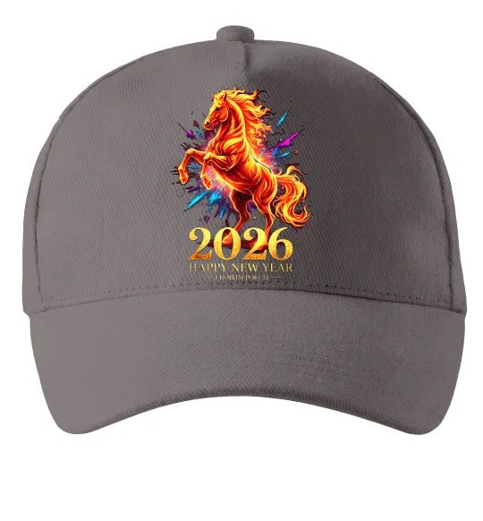 Кепка 2026 Рік вогняного коня Сірий фото