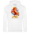 Женская толстовка (худи) 2026 Рік вогняного коня Белый фото