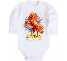 Детский боди 2026 Рік вогняного коня Детский боди 2026 Рік вогняного коня
