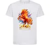 Детская футболка 2026 Рік вогняного коня Белый Детская футболка 2026 Рік вогняного коня Белый фото