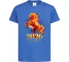 Детская футболка 2026 Рік вогняного коня Ярко-синий Детская футболка 2026 Рік вогняного коня Ярко-синий фото
