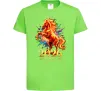 Детская футболка 2026 Рік вогняного коня Лаймовый Детская футболка 2026 Рік вогняного коня Лаймовый фото