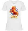 Женская футболка 2026 Рік вогняного коня Белый Женская футболка 2026 Рік вогняного коня Белый фото