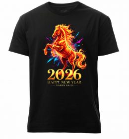 Чоловіча преміум футболка 2026 Рік вогняного коня Чоловіча преміум футболка 2026 Рік вогняного коня