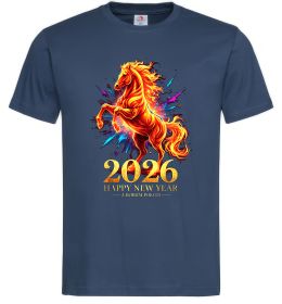 Мужская футболка 2026 Рік вогняного коня Мужская футболка 2026 Рік вогняного коня