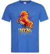 Мужская футболка 2026 Рік вогняного коня Ярко-синий Мужская футболка 2026 Рік вогняного коня Ярко-синий фото