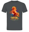 Мужская футболка 2026 Рік вогняного коня Графит Мужская футболка 2026 Рік вогняного коня Графит фото