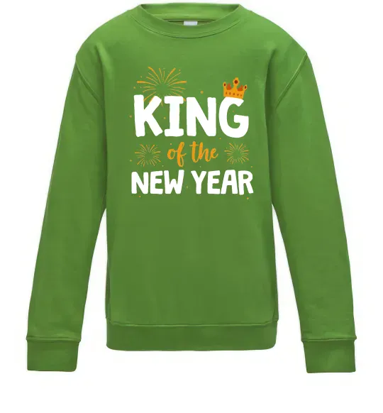 Дитячий світшот King of the year Лаймовий фото