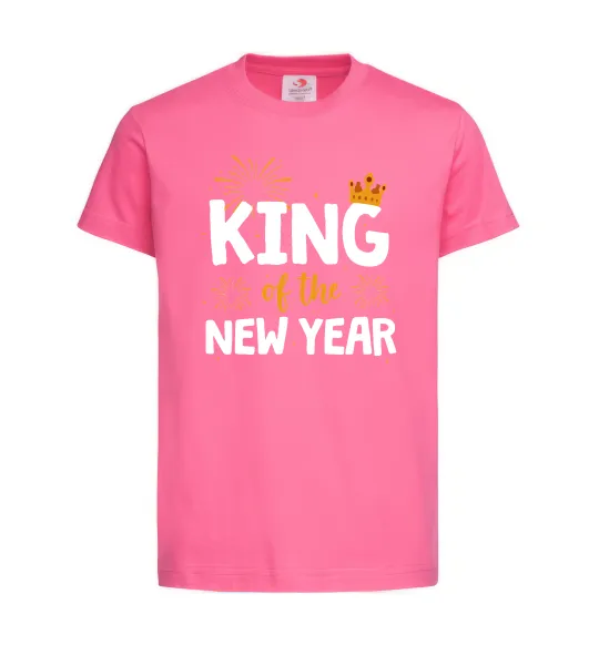Детская футболка King of the year Ярко-розовый фото