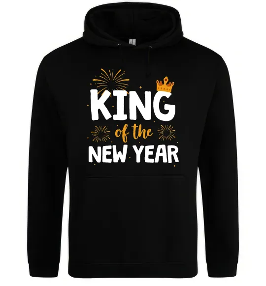 Мужская толстовка (худи) King of the year Черный фото