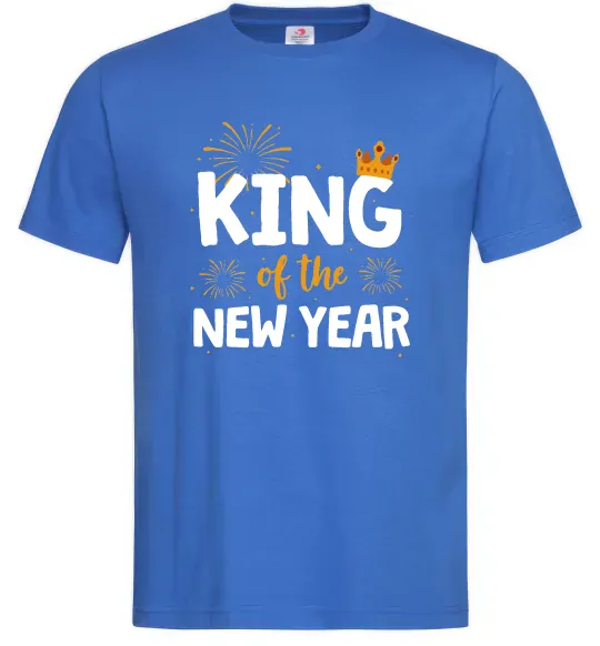 Мужская футболка King of the year Ярко-синий фото