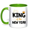 Чашка з кольоровою ручкою King of the year Зелений фото