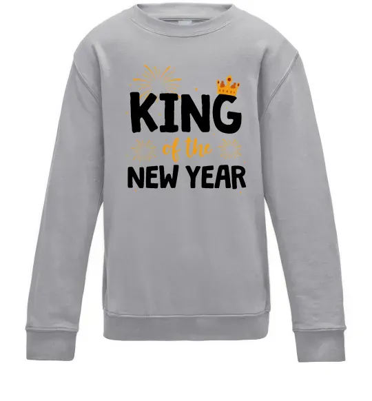 Дитячий світшот King of the year Сірий меланж фото