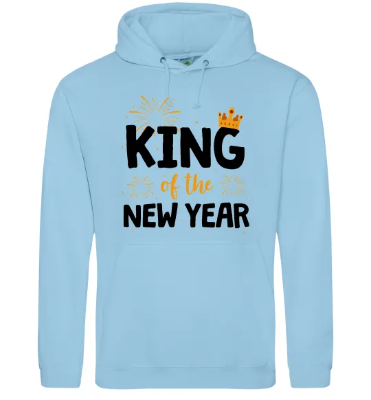 Мужская толстовка (худи) King of the year Голубой фото