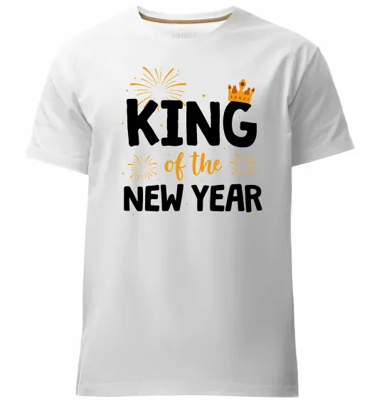 Мужская премиум футболка King of the year Белый фото