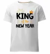 Мужская премиум футболка King of the year Белый фото