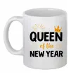Чашка керамічна Queen of the year Білий фото