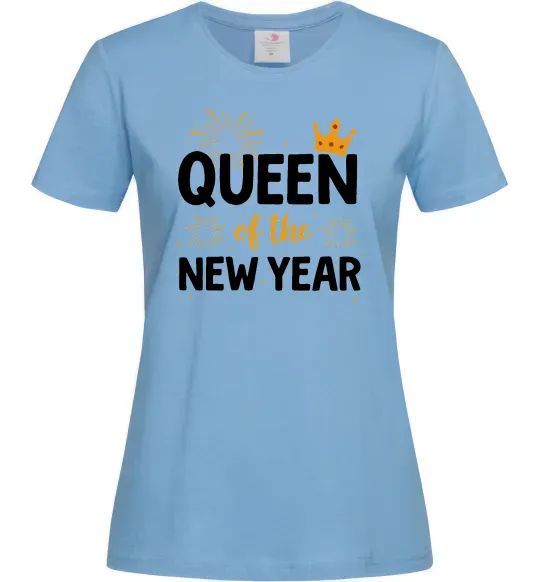 Жіноча футболка Queen of the year Блакитний фото