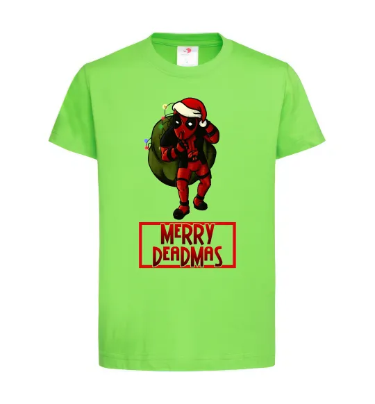 Дитяча футболка Merry Deadmas Лаймовий фото