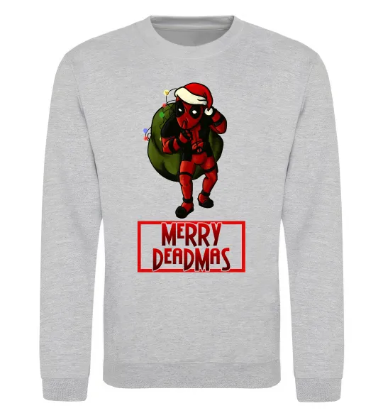 Свитшот Merry Deadmas Серый меланж фото