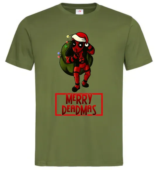 Чоловіча футболка Merry Deadmas Оливковий фото
