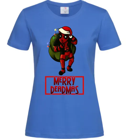 Жіноча футболка Merry Deadmas Яскраво-синій фото