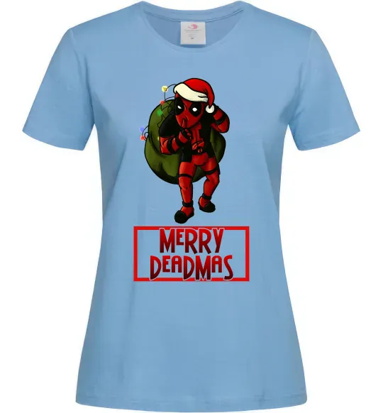 Жіноча футболка Merry Deadmas Блакитний фото